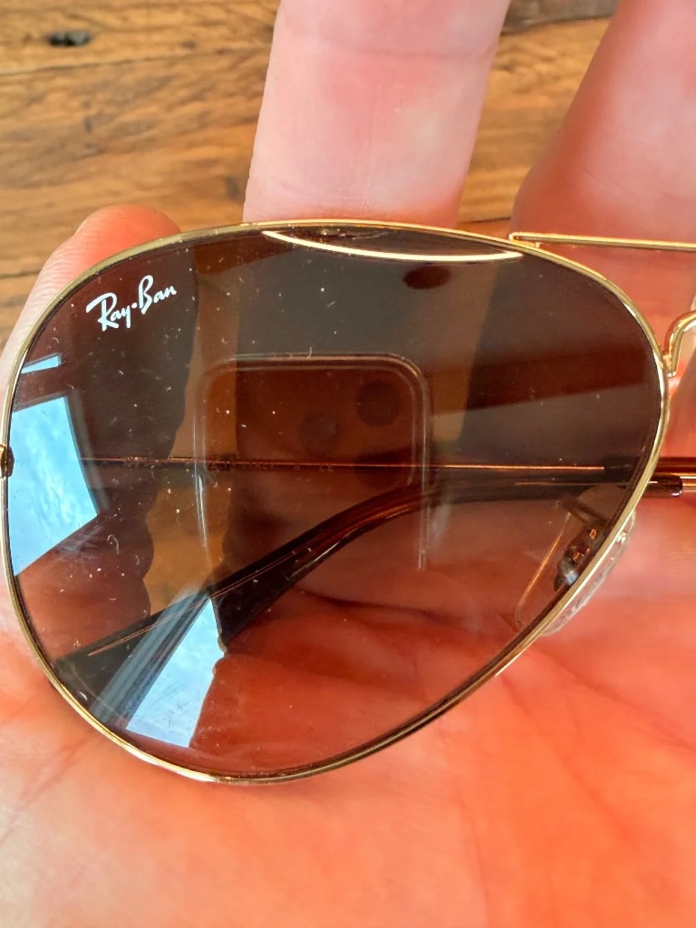 Ray-Ban RB3025 Aviator Large Metal Gold Brown Sunglasses 58mm